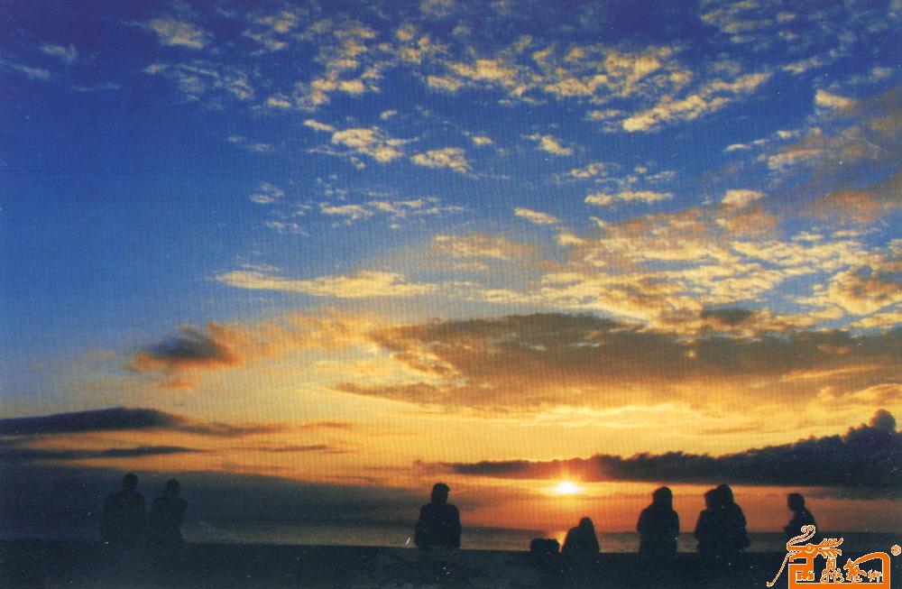 《揽胜夕阳与落霞》1998年秋于俄罗斯圣彼得堡波罗的海之滨