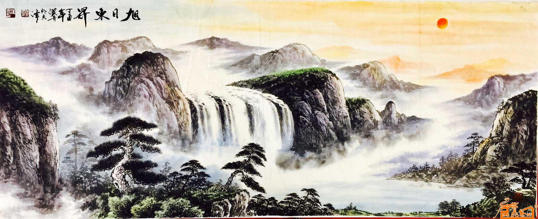 中国著名书画大师宁汉青-作品583-国画山水